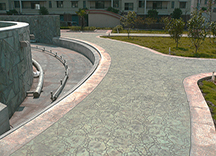 彩色壓模混凝土